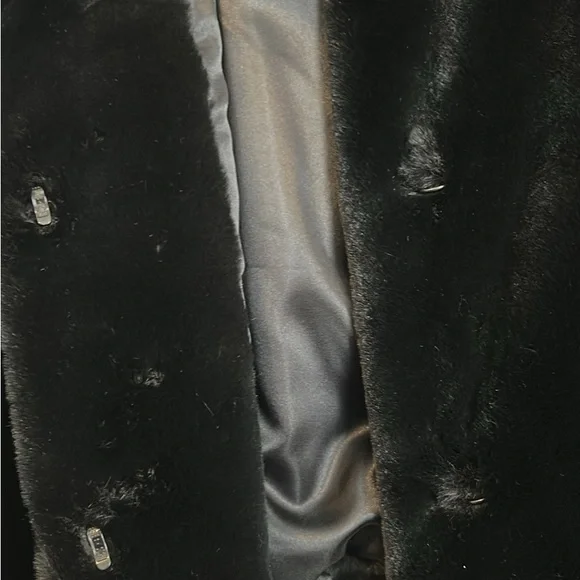 Calvin Klein black Faux Fur Jacket/capelet - Picture 4 of 8